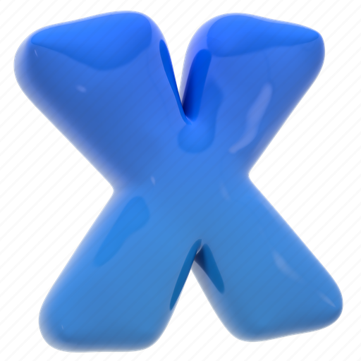 X, alphabet, glossy, capital letter, 3d, ballon, letter icon - Download on Iconfinder