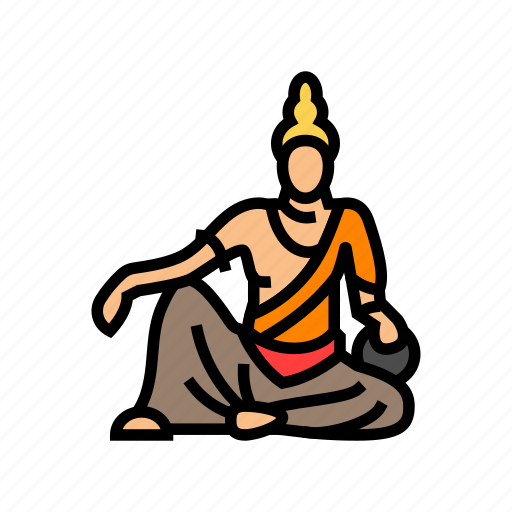 Bodhisattva, buddhism, buddha, lotus, meditation, buddhist icon - Download on Iconfinder