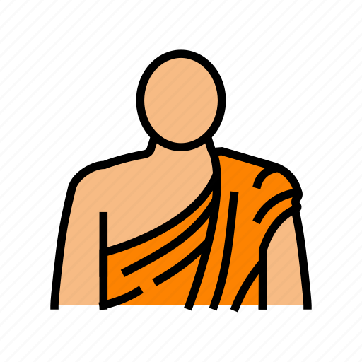 Buddhist, monk, buddhism, buddha, lotus, meditation icon - Download on Iconfinder