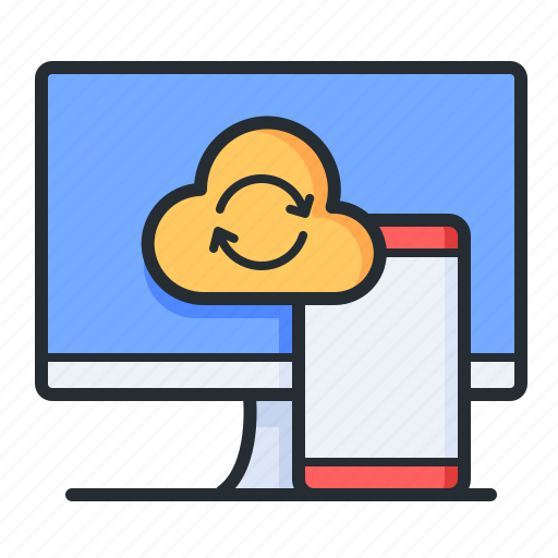 Information, data, sync between devices, cloud storage icon - Download on Iconfinder