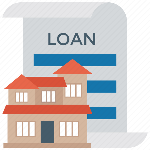 Home loan, house debt, house loan, mortgage house, residential loan icon - Download on Iconfinder