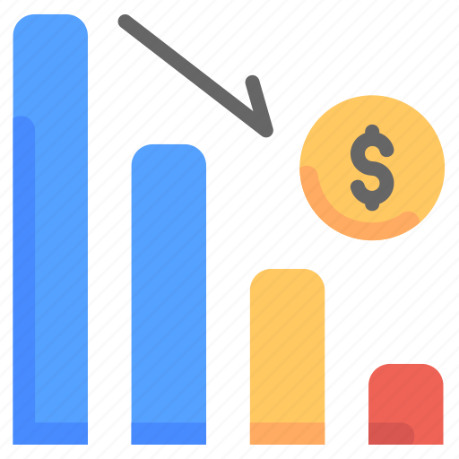 Analytics, currency, decrease, dollar, growth, money, statistics icon - Download on Iconfinder
