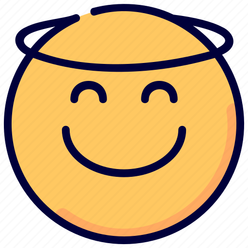 Angel, emoji, emot, emoticon, feelings, smileys icon - Download on Iconfinder