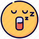 emoji, emoticon, feelings, sleep, sleeping, smiley