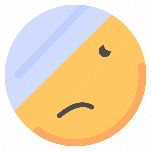 Badge, emoji, emoticon, feelings, hurt, smiley icon - Download on Iconfinder