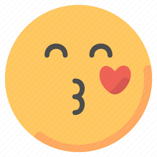 Emoji, emoticon, emotion, feelings, kiss, kissing, smileys icon - Download on Iconfinder