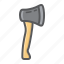 ax, axe, build, handle, repair, tool, wood 