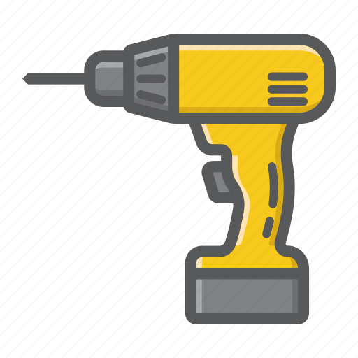 Build, construction, drill, electric, repair, screwdriver, tool icon - Download on Iconfinder