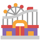 amusement, park, theme, entertainment, building, fair, playground