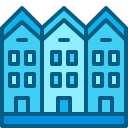 row, house, urban, residence, building, property, architecture