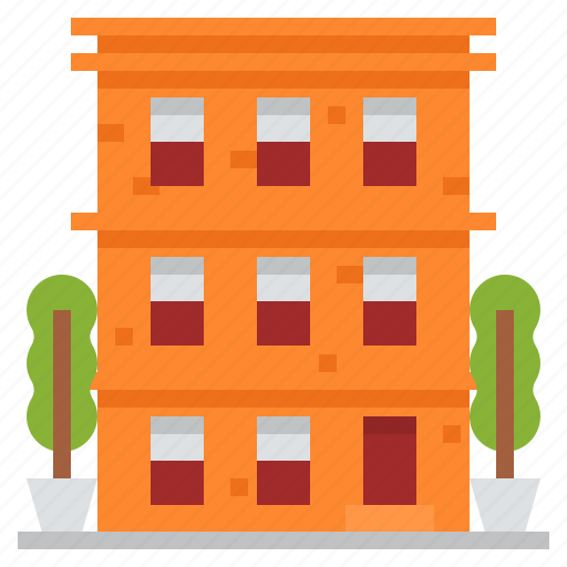 Apartment, brick, buildings, flat, property, residentia icon - Download on Iconfinder