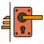 door, handle, home, keyhole, lock 