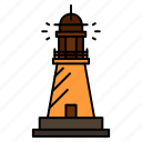 beach, house, light, lighthouse, ocean 