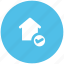 checkmark, home, house, real estate, residence 