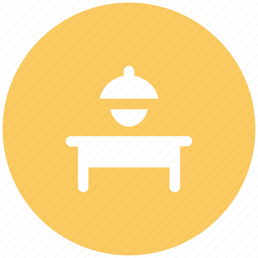 Dining room, dining table, hanging lamp, table icon - Download on Iconfinder