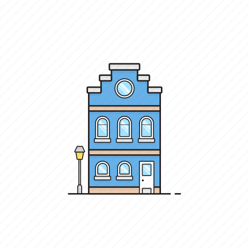 Apartment, architecture, building, classic, house, street lamp icon - Download on Iconfinder