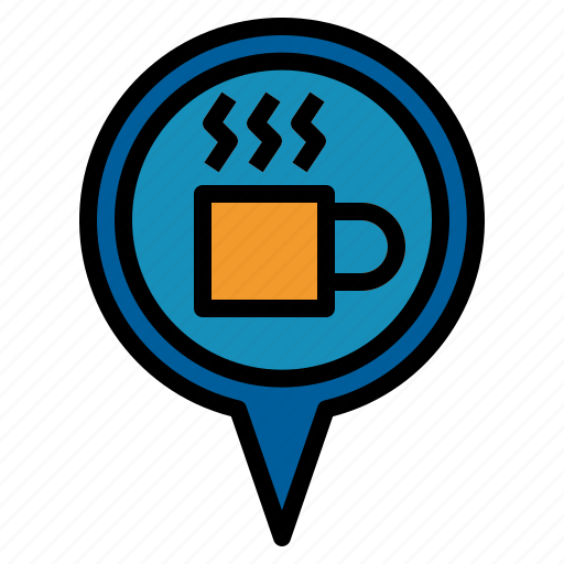 Coffee, location, pin icon - Download on Iconfinder