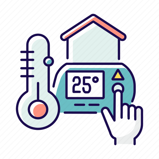 Air conditioner, thermostat, temperature, thermometer icon - Download on Iconfinder