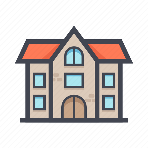 Building, color, house, landmark, residental, travel icon - Download on Iconfinder