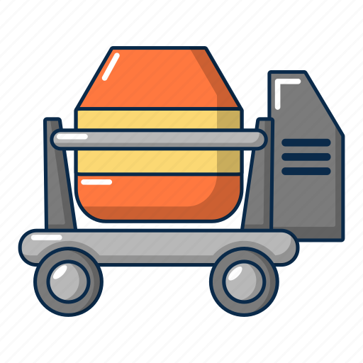 Building, cartoon, cement, concrete, construction, mixer, object icon - Download on Iconfinder