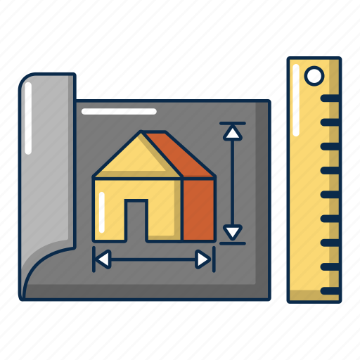 Architecture, cartoon, floor, house, object, plan, project icon - Download on Iconfinder