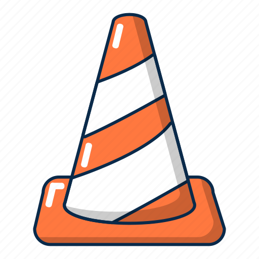 Cartoon, cone, construction, object, orange, road, traffic icon - Download on Iconfinder