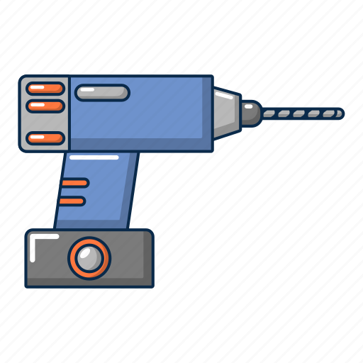 Cartoon, drill, electric, equipment, industrial, industry, object icon - Download on Iconfinder