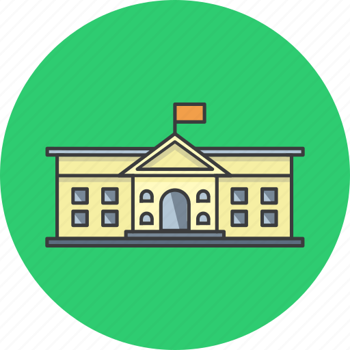 Building, college, flag, government, museum, school, university icon - Download on Iconfinder