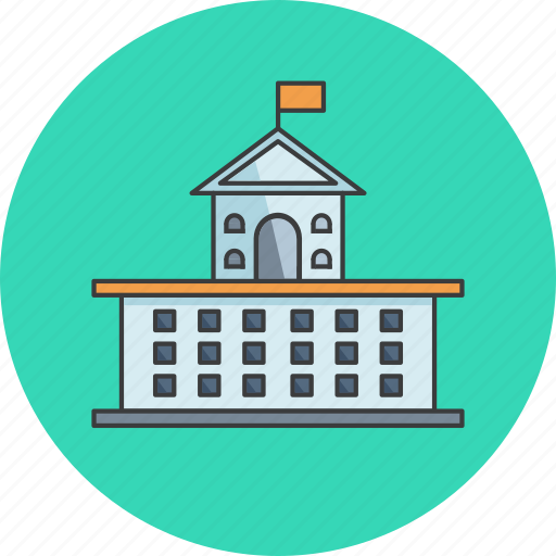 Building, college, flag, government, office, school, university icon - Download on Iconfinder