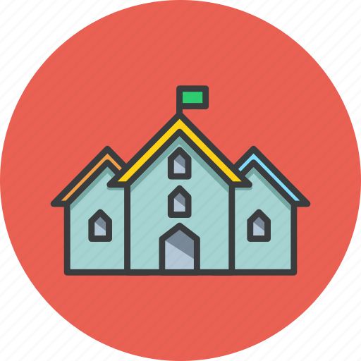 Building, college, flag, hotel, museum, school, university icon - Download on Iconfinder