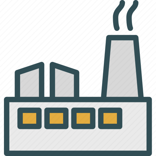 Block, factory, material, poluate, smoke icon - Download on Iconfinder