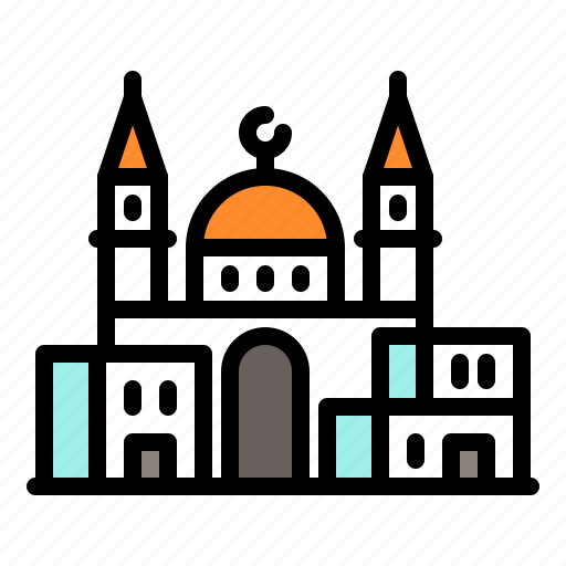 Arab, building, houses, mosque, towers icon - Download on Iconfinder