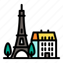 building, city, eiffel tower, france, paris
