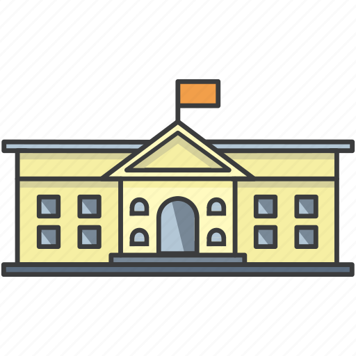 Building, college, flag, government, museum, school, university icon - Download on Iconfinder