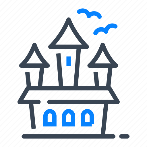 Castle, haunted, house, halloween icon - Download on Iconfinder