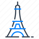 eiffel, tower, paris, france, landmark