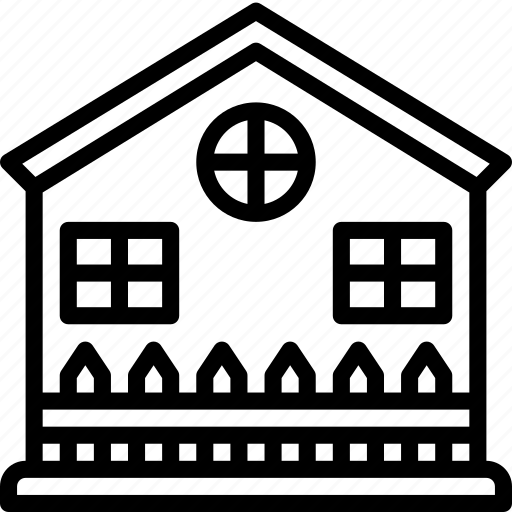 Architecture, building, buildings, fenced, home, house icon - Download on Iconfinder