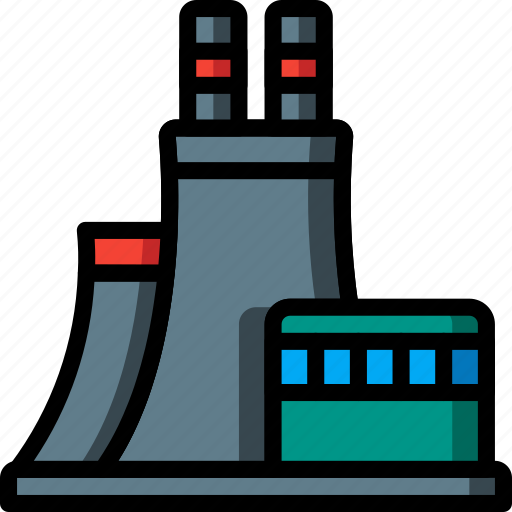Architecture, building, buildings, factory, nuclear, power, station icon - Download on Iconfinder