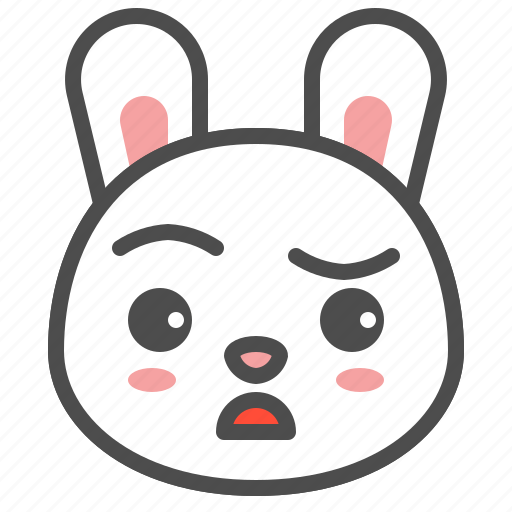 Animal, avatar, bunny, doubt, emoji, rabbit icon - Download on Iconfinder