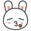 animal, avatar, bunny, emoji, kiss, rabbit 