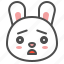 animal, avatar, bunny, emoji, rabbit, sad 