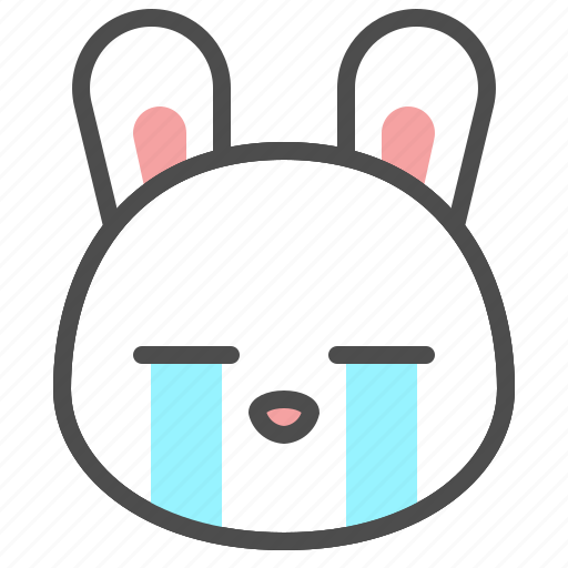 Animal, avatar, bunny, cry, emoji, rabbit icon - Download on Iconfinder
