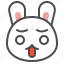 animal, avatar, bunny, emoji, rabbit, surprised 