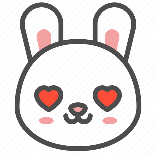 Animal, avatar, bunny, emoji, love, rabbit icon - Download on Iconfinder
