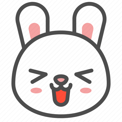 Animal, avatar, bunny, emoji, rabbit, wink icon - Download on Iconfinder