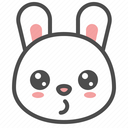 Animal, avatar, bunny, emoji, rabbit, whistling icon - Download on Iconfinder
