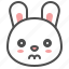 animal, avatar, bunny, emoji, rabbit, sad 