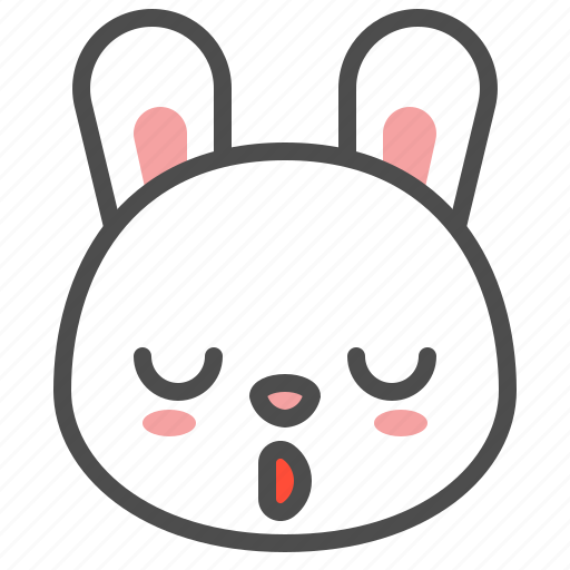 Animal, avatar, bunny, emoji, rabbit, sleepy icon - Download on Iconfinder
