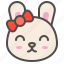 animal, avatar, bow, bunny, emoji, rabbit 