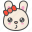 animal, avatar, bow, bunny, emoji, happy, rabbit 